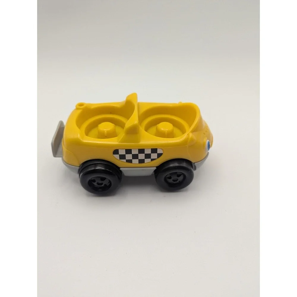 Fisher Price Little People Yellow Taxi Cab‎ Car 2 Seater 2001 Mattel Toy Vehicle